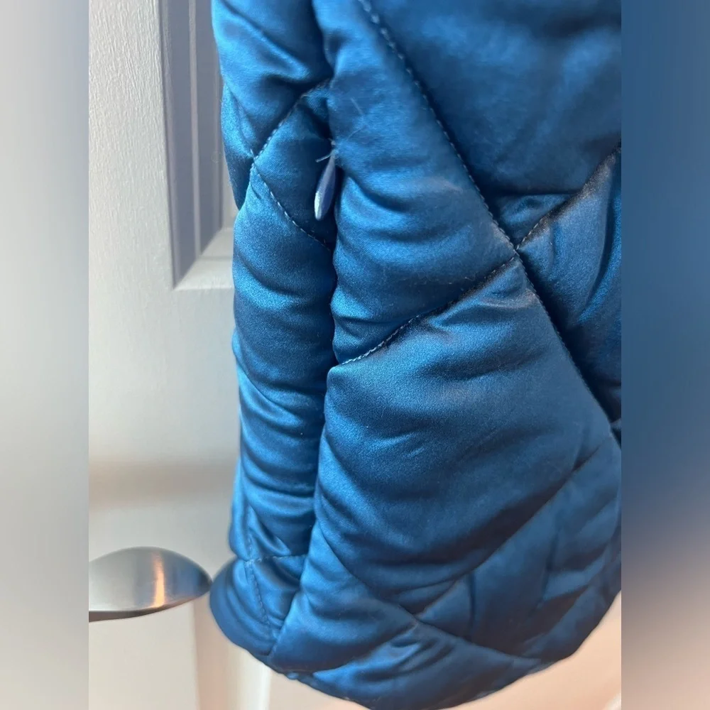 Sandro Blue Oversized Quilted Puffy Vest